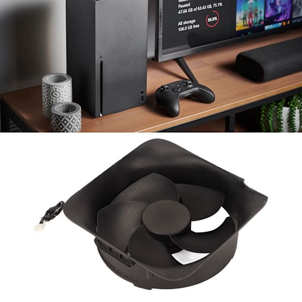 CPU-jäähdytystuuletin 4-napainen 5-lapainen Nopea lämmönpoisto Vaihto sisäinen jäähdytystuuletin Xbox Series X:lle