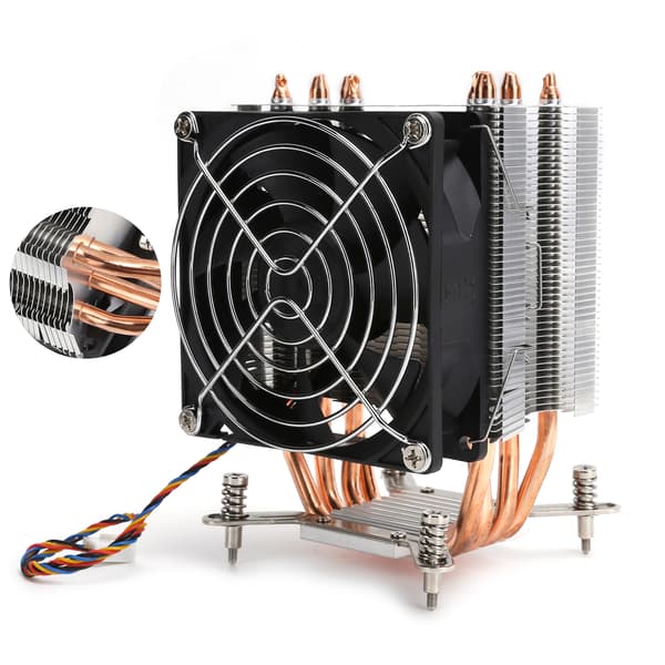 CPU Køler Køleplade Ventilator til LGA 2011 1366 1150 1151 1155 1156 Computer