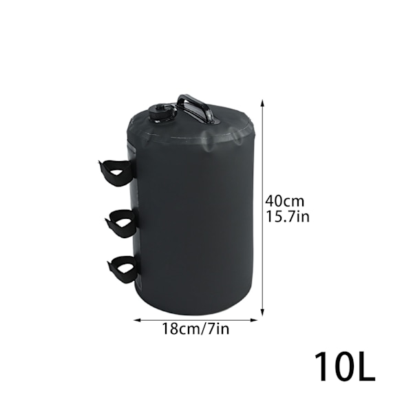 (10 litraa: 18*40cm) Monitoiminen teltta veden ja hiekan kanssa, kiinteä vesipussi, ulkokäyttöön taittuva teltta, maatelta, tuulenkestävä hiekkasäkki, verkko kangas