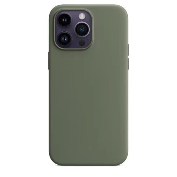 iPhone 14 Pro silikondeksel med MagSafe - Oliven