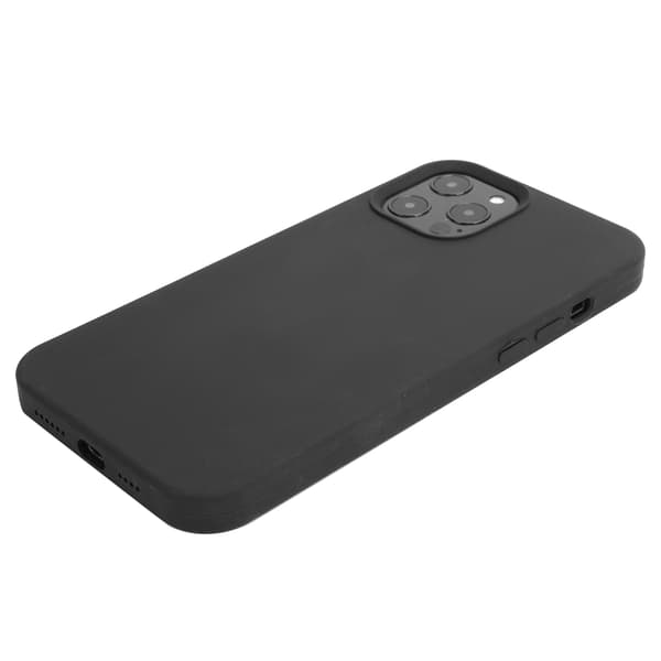 Flydende Silikone Stødsikkert Telefoncover til iPhone 12 Pro Max Sort