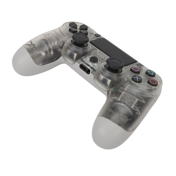 Fjernbetjening Joystick Gamepad Følsomme Knapper Ægte Vibration Forhindrer Glidning Trådløs Spilkonsol til Computer Telefoner Transparent Grå