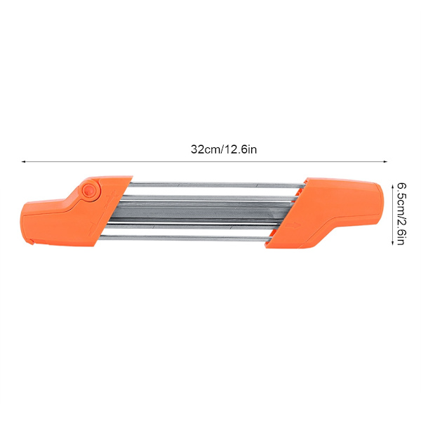 5,5 mm 2-in-1 ketjusahan teroitin, teroitustiedosto sopii STIHL 5605 750 4303 ketjulle 3/8in P ja 404Orange