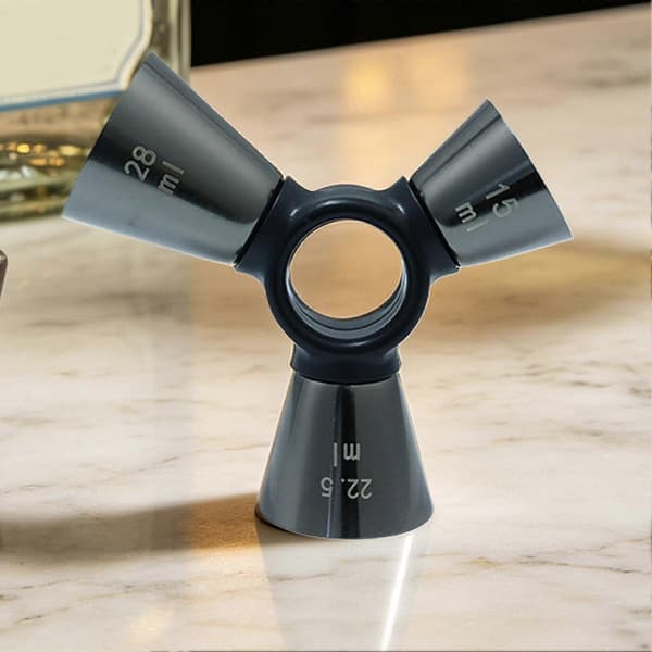 【02】Jigger for Bartending Rustfritt Stål 3 Ender Ergonomisk Nøyaktig Målebeger Cocktail Jigger A