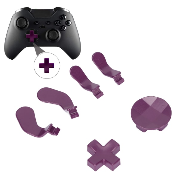 Rustfrit stål Metal D Pads Paddles Udskiftning af controllertilbehør til Xbox One Elite Series 2Purple