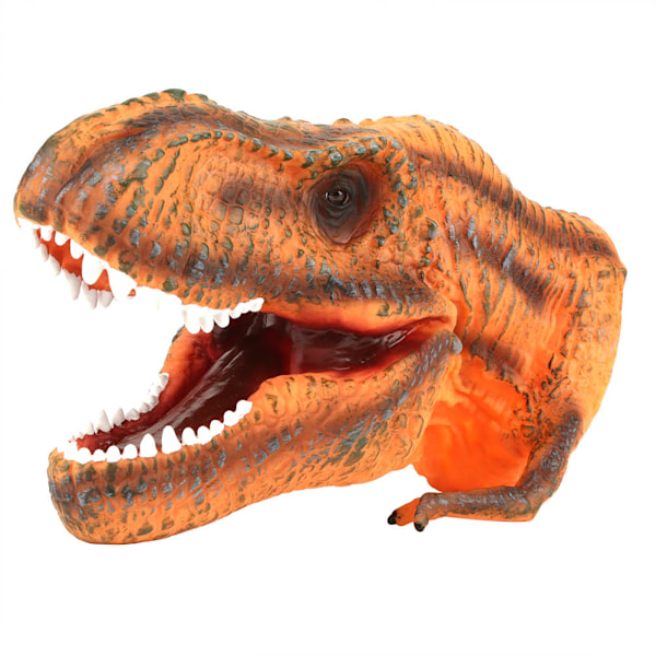 Myke Dinosaurhode Hånddukke for Barn - Rollelek og Morsom Lek - Tyrannosaurus Rex