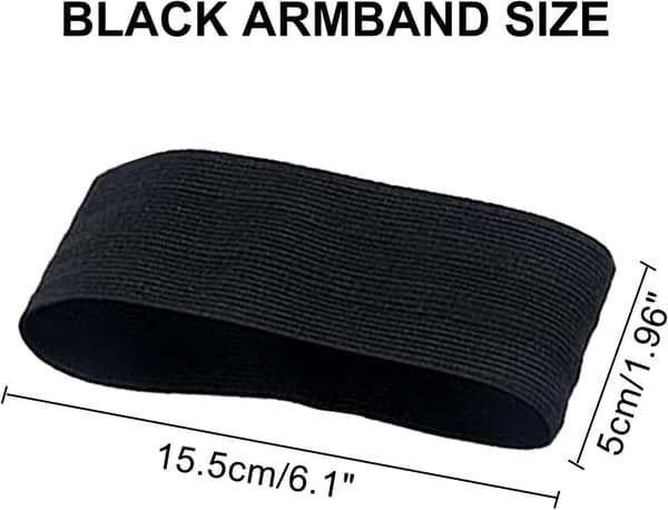 [02]10 stk sorte armbind fodbold, elastiske sorte armbind sørgebind, sorte armbind til fodbold, løb, respekt, begravelse