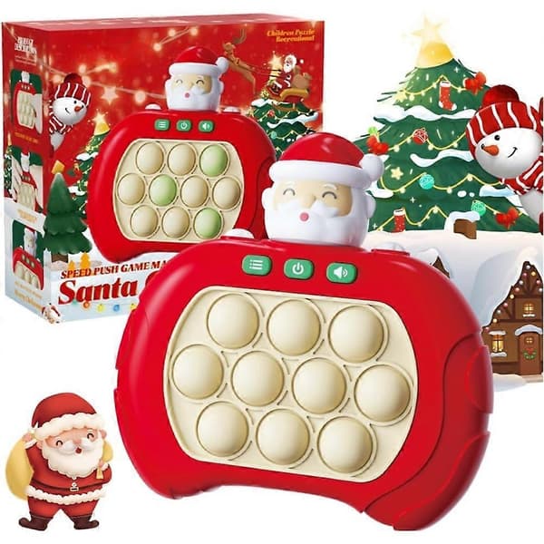 【02】Quick Push Pop Fidget Legetøj til jul Julemand Pop Bubble Game Controller Håndholdt Puslespil Sensorisk Legetøj til Børn Drenge Piger