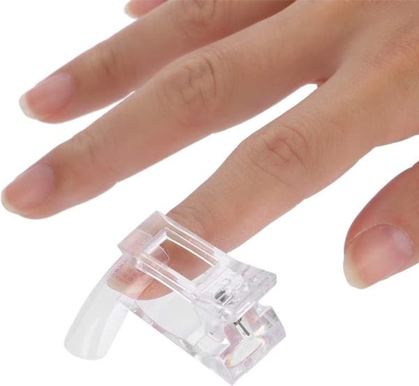 Transparent Nail Tip Clips, Quick Building Form for Manicure, 10 Pcs/Set