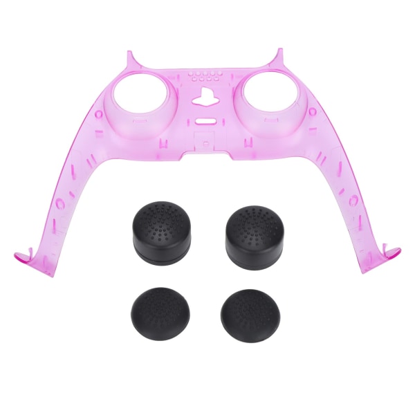 Kontrollertilbehør Gjennomsiktig kontroller frontplate Thumb Stick Grips for PS5 DualSense trådløs kontroller Lilla