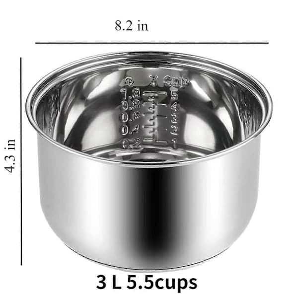304 rustfrit stål indergryde til riskoger Zojirushi NS-TSC10 (5,5 kopper) Multi-Cooker erstatning