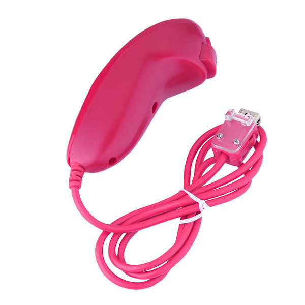 Böjd Spelhandtag Kontroller Spelkontroll Fjärrkontroll För Nintendo Wii (Rosa)