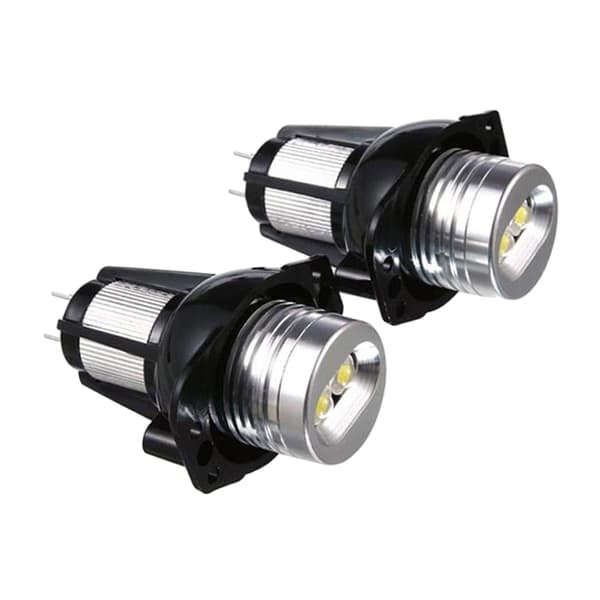 【bt02】E90 E91 Angel Eyes Lys 12W 12V Sort Sølv 05-08