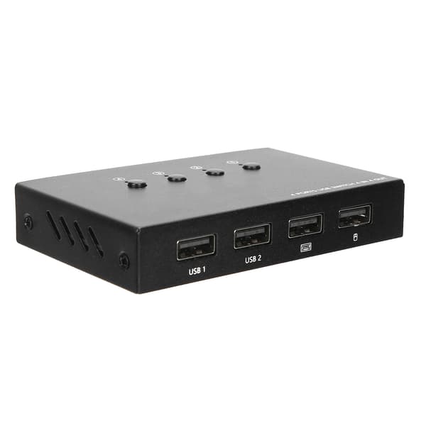 USB Switch 4 Port Tastatur Mus Printer Deling Computer Tilbehør
