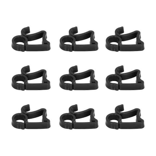 150 Utendørs Lys Klips for Julepynt: Vanntette, Frostsikre Plast Takrennekroker for Halloween & Julelys (Sorte)
