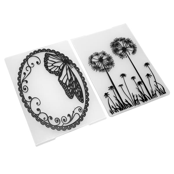 Mælkebøtte Sommerfugl Prægefolder Skabelon til Scrapbooking Kortfremstilling 2 stk Sæt