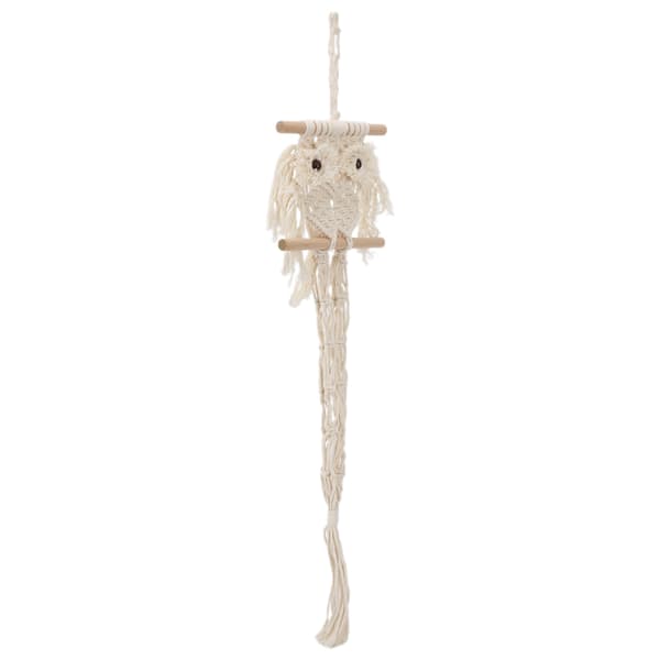 Väggbonad Bomull Boho Makramé Väv Tapestry för Vardagsrum Barnrum Kontor Beige
