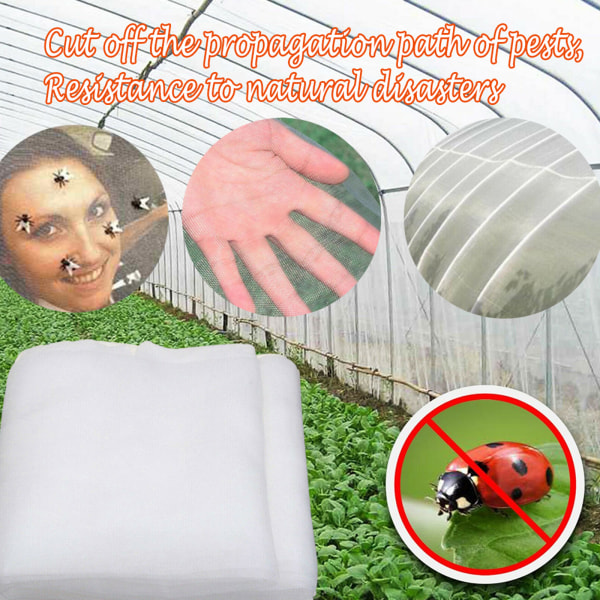 (1 stk spesifikasjoner: 2,5 * 6 meter 40 mesh nett/1 mm) Hage insektnett/skjermvindunett/Materiale: nylon