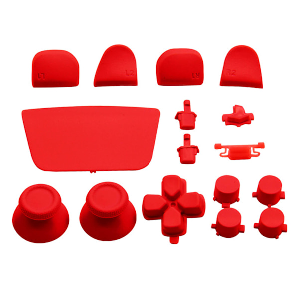 16 stk. Spillkontroll-erstatningsknapper for PS5-kontroller - Erstatningsknapper for tommelfinger, avtrekkerknapper for PS5-kontroller - Rød