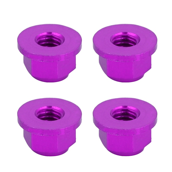 4 kpl Alumiini M4 Rengasmutterit Sopivat Fayee 1/12 WL 1/12 12423 Maastoautolle Violetti 0119P