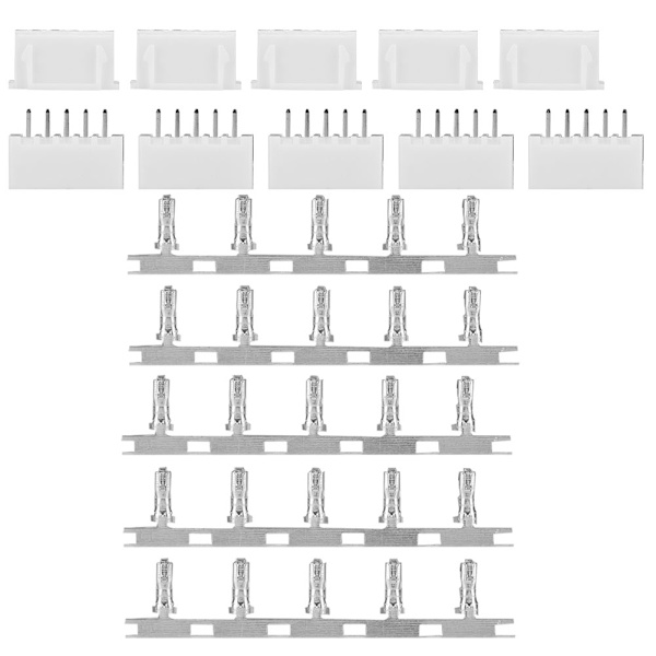 5 par sæt 2S 3S 4S 2-4-polet JST-XH han- og hunbalanceringsoplader stik (4S)