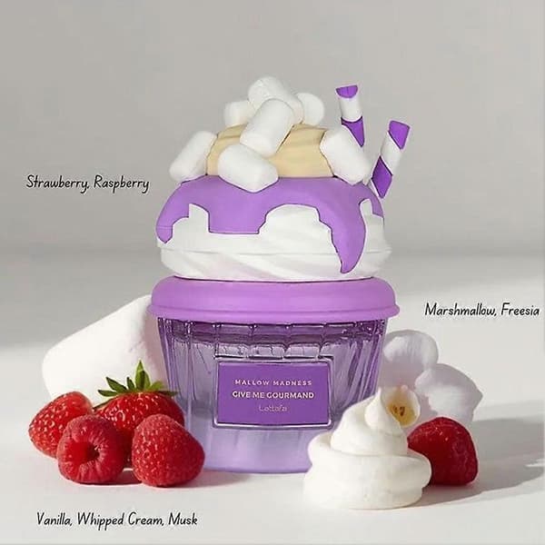 【02】Marshmallow Cupcake parfym 75ml Gourmand Chokladdoft Långvarig Present AA biscuit