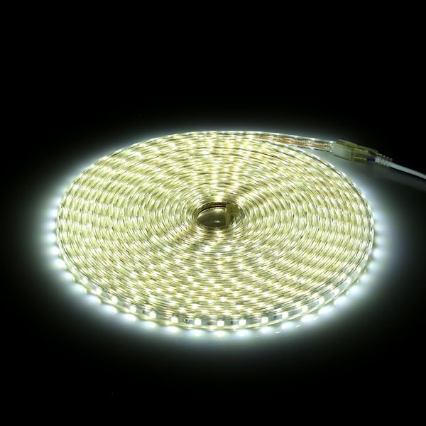 10m Vanntett SMD 5050 LED-lysstripe - 60 LEDer/m Fleksibel Hvit Tape Taulys