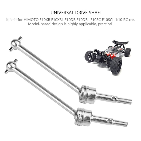 1 par Foran Bak Universal Drivaksel CVD for HIMOTO 1/10 Fjernstyrt Bil (Sølv)