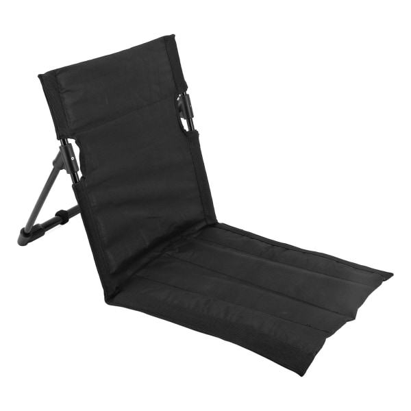 Outdoors Lounger Park Beach Chair Bærbar sammenleggbar strandloungestol for voksne med justerbar ryggstøtte Svart