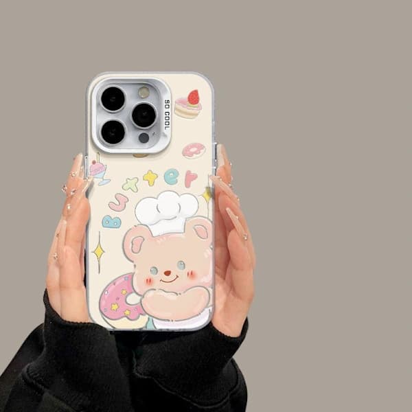 iPhone Mode Colorful Cute Phone Case Cute Bear Phone Case 15 Style 1