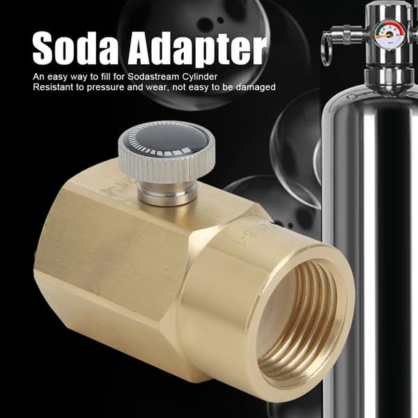 Mini messing G1-2 til W21.8-14 sodavandsventiladapter til SodaStream