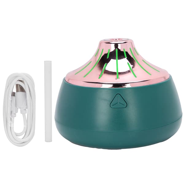 200 ml USB Luftfuktare Aromaterapi Diffuser Mini Skrivbordsdimmaskin med Ljusgrön Roséguld