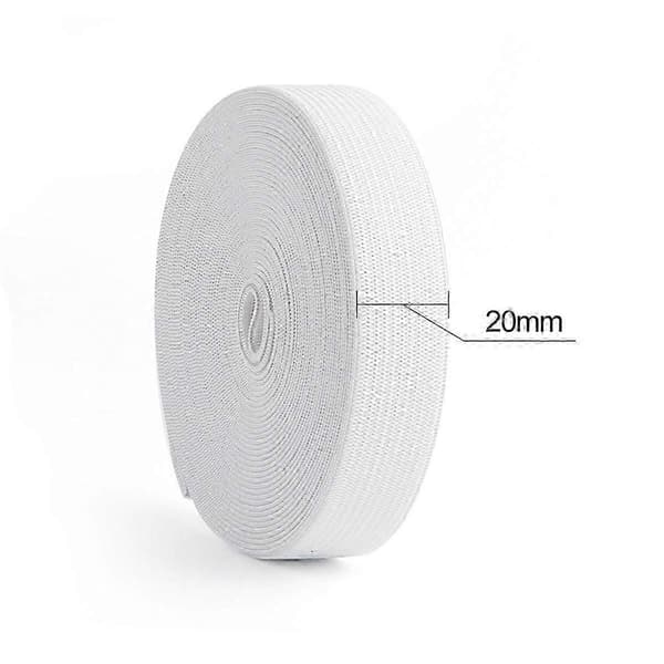Hvit syelastikkbånd 40M 3/4 tommer strikket elastisk spole tung strekk høy elastisitet stroppemateriale