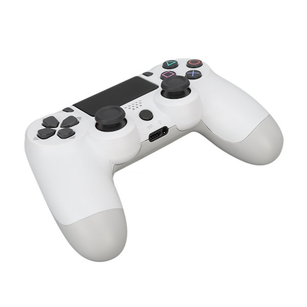 Trådløs Spilkonsol Multifunktionel Dobbelt Vibration Bluetooth Gamepad til PS4 Spilkonsoller Hvid