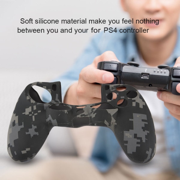 Pehmeä silikoninen suojakotelo PS4-ohjaimelle, pölynkestävä, harmaa