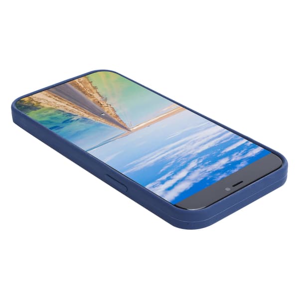 iPhone 12 Pro Max Flytande Silikon Stötsäkert Skyddsfodral Blå
