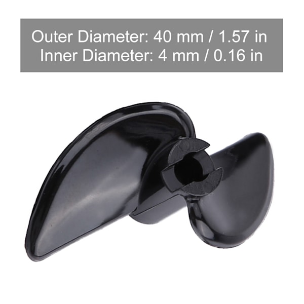 Elektrisk RC O-Båt Tillbehör: 4x40mm CNC-frästa 2-bladiga Halv-nedsänkta Propellerset (2 Par)