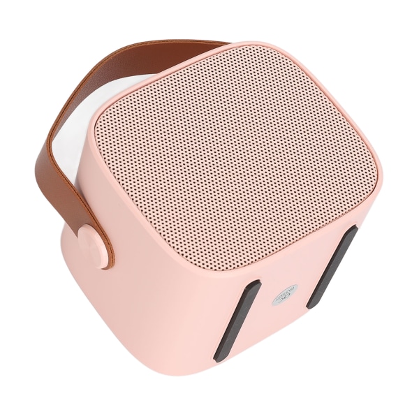 Mini Karaoke-maskin Bärbar Bluetooth-högtalare med 2 Trådlösa Mikrofoner för Barn Vuxna Rosa