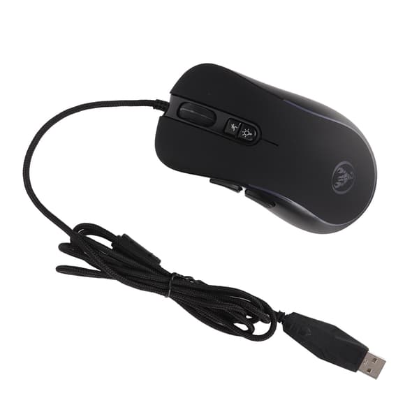 Mekanisk Gaming Mus 4800DPI Programmerbar Høj Nøjagtighed Ergonomisk ABS RGB 6 Farver til Windows Linux