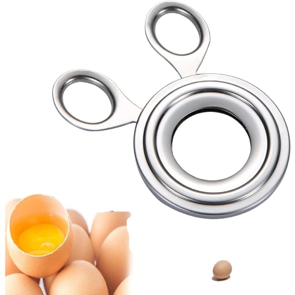 Æggeskærer i rustfrit stål, Æggeskærer med sølvskal, oplukker til kogt æg, Æg til skalskærer, Skalfjerner til ægsaks, Æggeskærer til æggekit