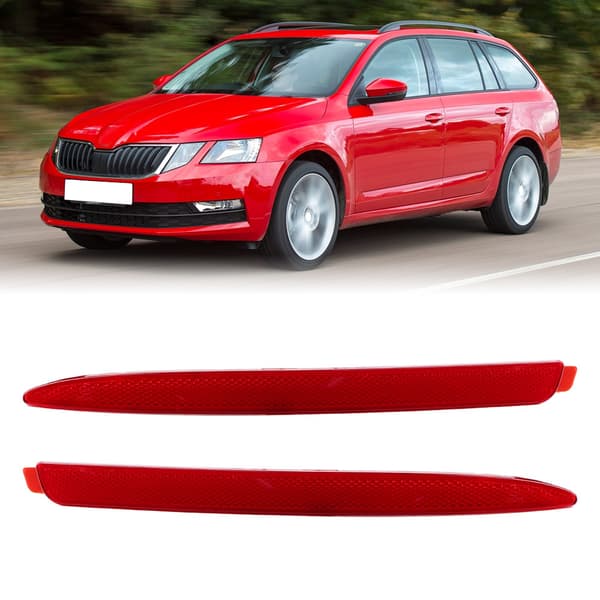 ABS Reflektor bakfanger par for Skoda Octavia 2010-2014