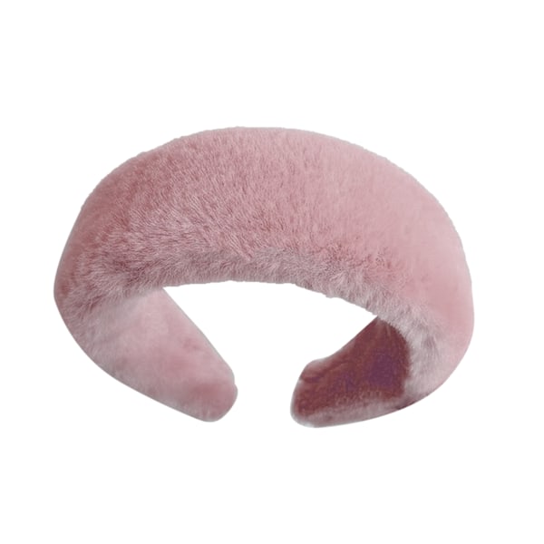Bred Hovedbånd Plys Hårbånd Fashion Anti-slip Hårdekoration til Stilfulde Outfits i Pink