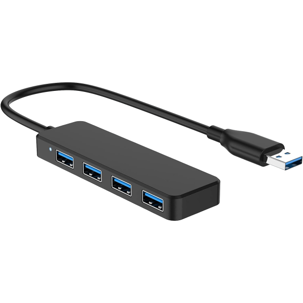 USB 3.0 Hub Multi USB 4 Port 3.0 5 Gbps Bärbar Multi Data Hub Adapter med 30 mm kabel Kompatibel för Macbook/Mac Pro/Mini/iMac/Surface Pro/XPS/Notebo