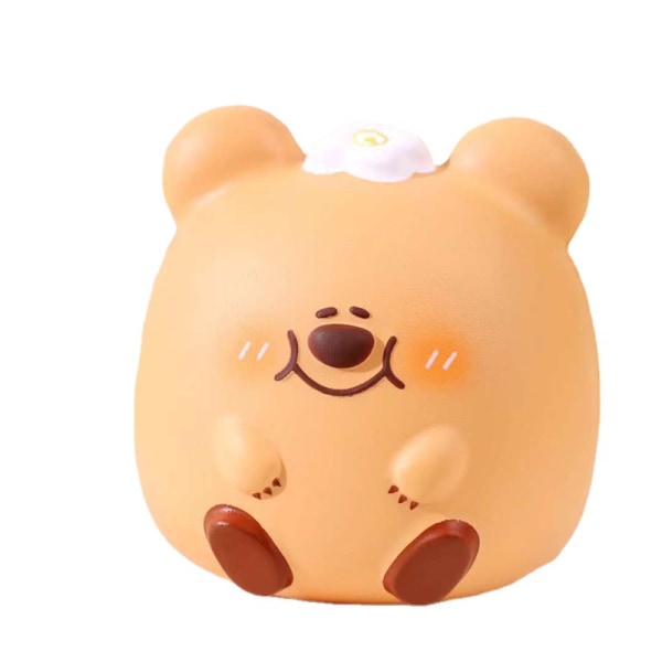 1 pakke Brown Bear myke leker 3D Squishy Leker Stress Relief Klemmeker Fidget Leker for barn og voksne