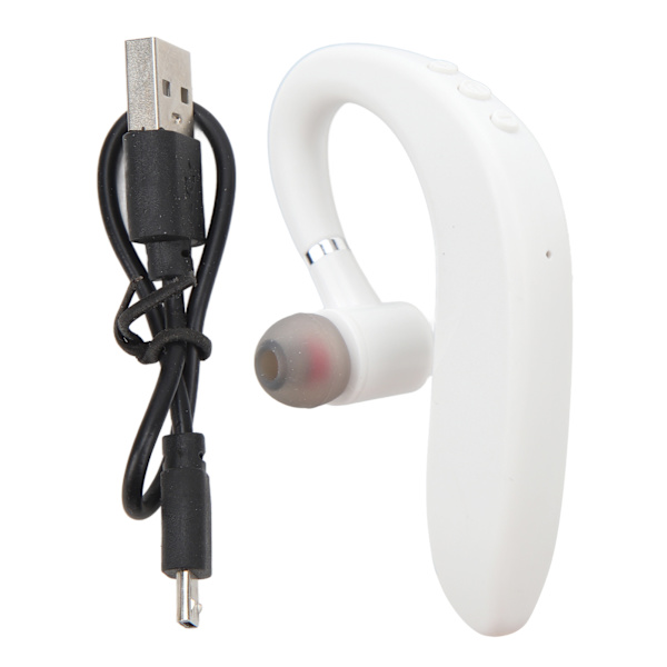 Bluetooth-kuuloke Langaton Yksikorvainen Kuuloke Ultra Alhainen Viive Handsfree Kuuloke USB-latauskaapelilla Ajamiseen Juoksuun Toimistoon Valkoinen