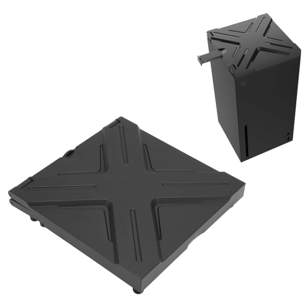 Spillkonsoll Støvfilterdeksel ABS Støvtett filterdeksel med VR-uttrekkbar lagringsbrakettkrok for Xbox Series X Host Black