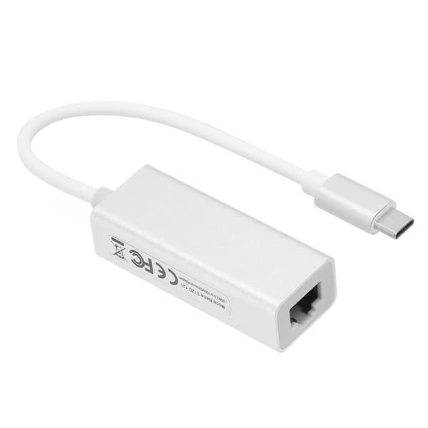 USB C til Ethernet Adapter 1000M Gigabit Aluminiumlegering Kablet Netværksadapter til Computer Hot Plug Driverfri