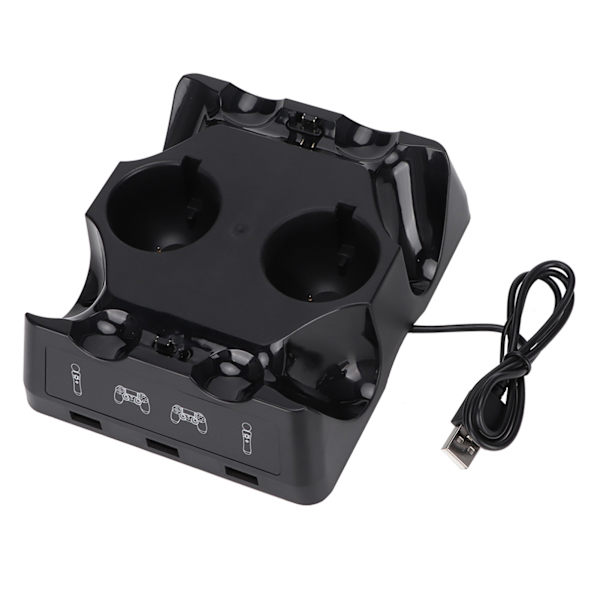 Multifunktionell Laddare för PS4/PS4 MOVe PS4 VR-kontroll Four Charging Dock