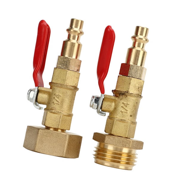 2 stk. Messing Vinteraftapningsadapter 3/4 Indvendig og Udvendig Gevind Messing Hurtigadapter