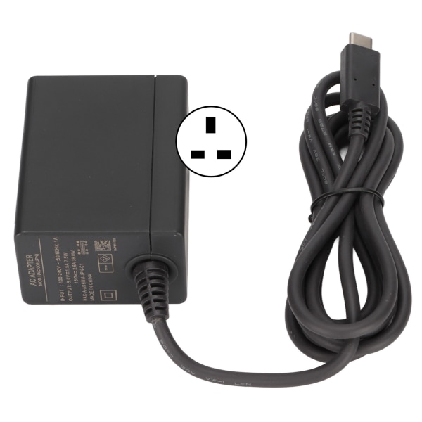 För Switch Power Adapter Bärbar snabbladdning spelkonsol AC Adapter för Switch 100‑240VUK Plug-W